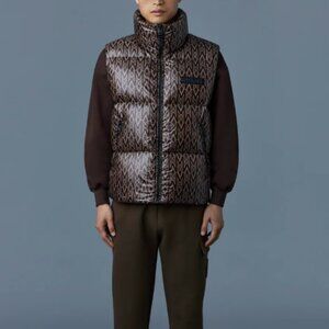 Mackage Men's KANE-MG Coffee Down Vest Sleeveless Jacket Mackage sz 42/XL IT 52